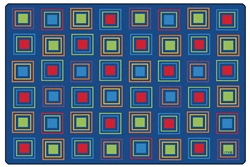 Primary Squares Seating Rug - CFK411XX - Carpets for Kids