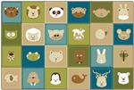 KIDSoft Animal Patchwork Rug - Nature