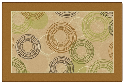 KIDSoft Raindrop Ripples Rug - Brown