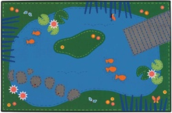 Tranquil Pond Rug - Rectangle - 4' x 6' - CFK4806 - Carpets for Kids