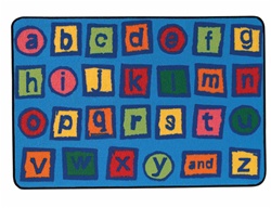 Alphabet Blocks Rug - Rectangle - 4' x 6' - CFK4809 - Carpets for Kids