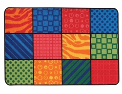 Patterns at Play Rug - Rectangle - 4' x 6' - CFK4819 - Carpets for Kids