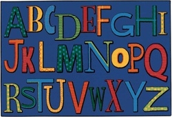 Playful Alphabet Rug - Rectangle - 4' x 6' - CFK4847 - Carpets for Kids