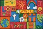 Inspirational Patchwork Value Rug - Rectangle - 4' x 6'