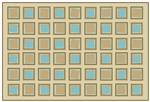 Squared Value Rug - Tan - Rectangle - 4' x 6'