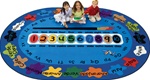Bilingual Paint by Numero Rug - Oval - 8'3" x 11'8" - CFK5316 - Carpets for Kids