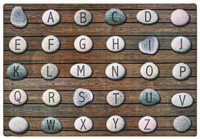 Alphabet Stones Pixel Perfect Seating Rug