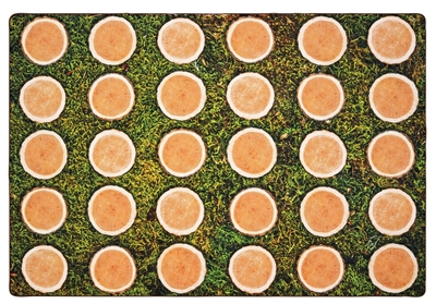 Tree Rounds Pixel Perfect Seating Rug