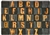 Rustic Wood Literacy Pixel Perfect Seating Rug - Gray
