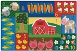 Toddler Farm Counting Pixel Perfect Rug