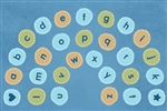 Calming Colors Arch Pixel Perfect Seating Rug - Alphabet - Rectangle - 8' x 12'
