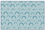 KIDSoft Rainbows Literacy Rug - Green - Rectangle - 6' x 9'