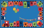 Alphabet Fun Train Rug - Rectangle - 6' x 9' - CFK7280 - Carpets for Kids