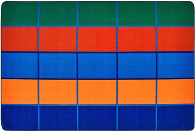 Color Blocks Value Seating Rug - Rectangle - 6' x 9' - CFK7291 - Carpets for Kids