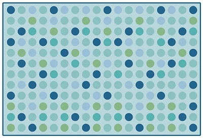 Microdots Value PLUS Rug - Light Blue - Rectangle - 6' x 9'