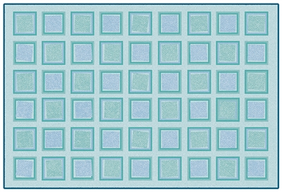 Squared Value PLUS Rug - Blue - Rectangle - 6' x 9'