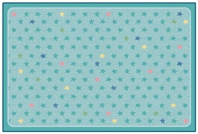 Super Stars Value PLUS Rug - Mixed Blue - Rectangle - 6' x 9'
