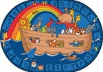 Alphabet Noah Rug - Oval - 8' x 12' - CFK74007 - Carpets for Kids