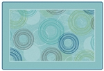 KIDSoft Raindrop Ripples Rug - Blue - Rectangle - 6' x 9'