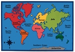 World Map Value PLUS Rug - Rectangle - 7'6" x 12'