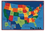 USA Map Value PLUS Rug - Rectangle - 7'6" x 12'