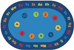 Circletime Early Learning Value PLUS Rug - Oval - 7'6" x 12'