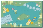 Tranquil Pond Value PLUS Rug - Green - Rectangle - 7'6" x 12'