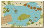 Tranquil Pond Value PLUS Rug - Tan - Rectangle - 7'6" x 12'
