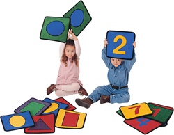 Shape/Number Square - Square - Set of 20 - CFK920 - Carpets for Kids