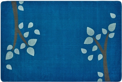 KIDSoft Branching Out Rug Factory Second - Blue - 6' x 9' - CFKFS1056 - Carpets for Kids