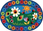 Ladybug Circletime Rug Factory Second - Oval - 6'9" x 9'5" - CFKFS2006 - Carpets for Kids