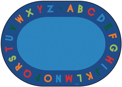 Alphabet Circletime Rug Factory Second - Oval - 6' x 9' - CFKFS2506 - Carpets for Kids