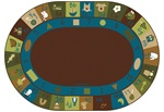 Learning Blocks Rug Factory Second - Nature - Oval - 6' x 9' - CFKFS37706 - Carpets for Kids