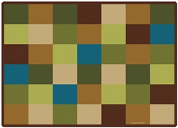 Nature Blocks Seating Rug Factory Second - Rectangle - 5'10" x 8'4" - CFKFS41700 - Carpets for Kids