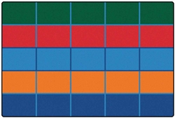 Color Blocks Value Seating Rug Factory Second - Rectangle - 6' x 9' - CFKFS7291 - Carpets for Kids