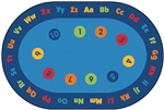 Circletime Early Learning Rug Factory Second - Oval - 6' x 9' - CFKFS7298 - Carpets for Kids