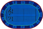 A-Sharp Music Value PLUS Rug (Factory Second) - Oval - 6' x 9'