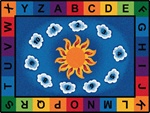 Sunny Day Learn & Play Rug Factory Second - Rectangle - 5'10" x 8'4" - CFKFS9400 - Carpets for Kids