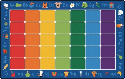 Fun with Phonics Rug Factory Second - Rectangle - 7'6" x 12' - CFKFS9612 - Carpets for Kids