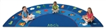 Fun with Phonics Rug Factory Second - Semi-Circle - 5'10" x 11'8" - CFKFS9618 - Carpets for Kids