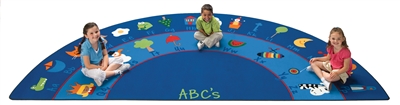 Fun with Phonics Rug Factory Second - Semi-Circle - 5'10" x 11'8" - CFKFS9618 - Carpets for Kids