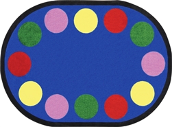 Lots of Dots Classroom Rug Border - JC1430X - Joy Carpets