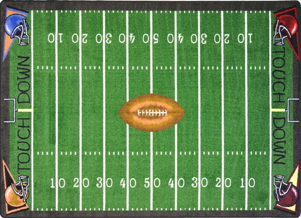 Kids Football Field Rug Sports Themed, Sports Themed Area Rugs