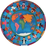 Hands Around the World Rug - Round - 7'7" - JC1488E - Joy Carpets