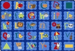 Alphabet Blues Rug