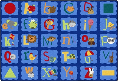 Alphabet Blues Rug - JC1628XX - Joy Carpets