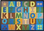 Oversize Alphabet Rug - Earthtone