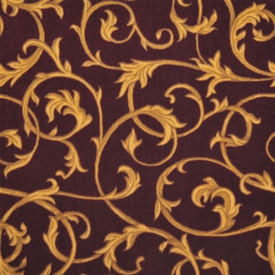Acanthus Wall-to-Wall Carpet - Burgundy - 13'6" - JC1744W03 - Joy Carpets