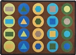Encircled Classroom Seating Rug - Earthtone