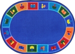 Library Blocks Seating Rug